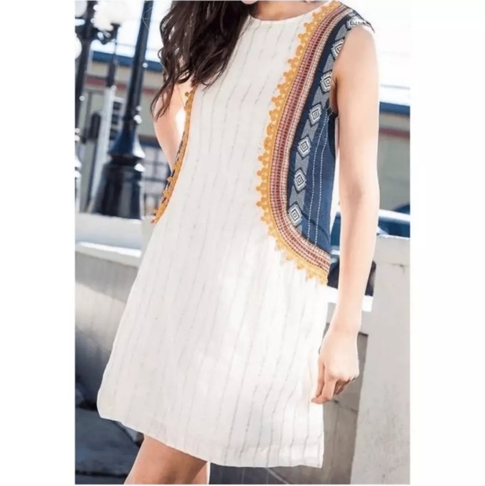 Altar’d State Size‎ L Large Boho Aztec Tribal Abara Sleeveless Embroidered Dress